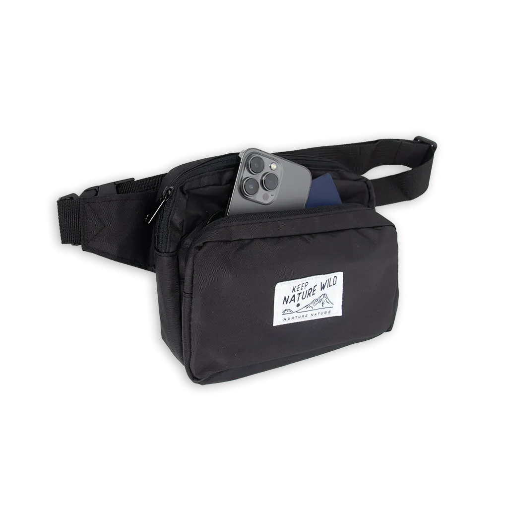 AllTrails × Keep Nature Wild Recycled Fanny Pack Cleanup Kit Bundle - Black