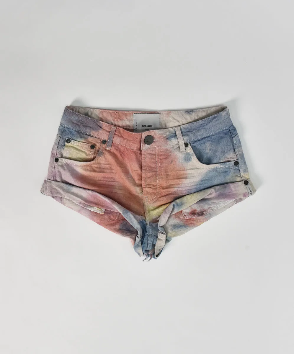 Bandits Low Waist Denim Shorts - Rainbow