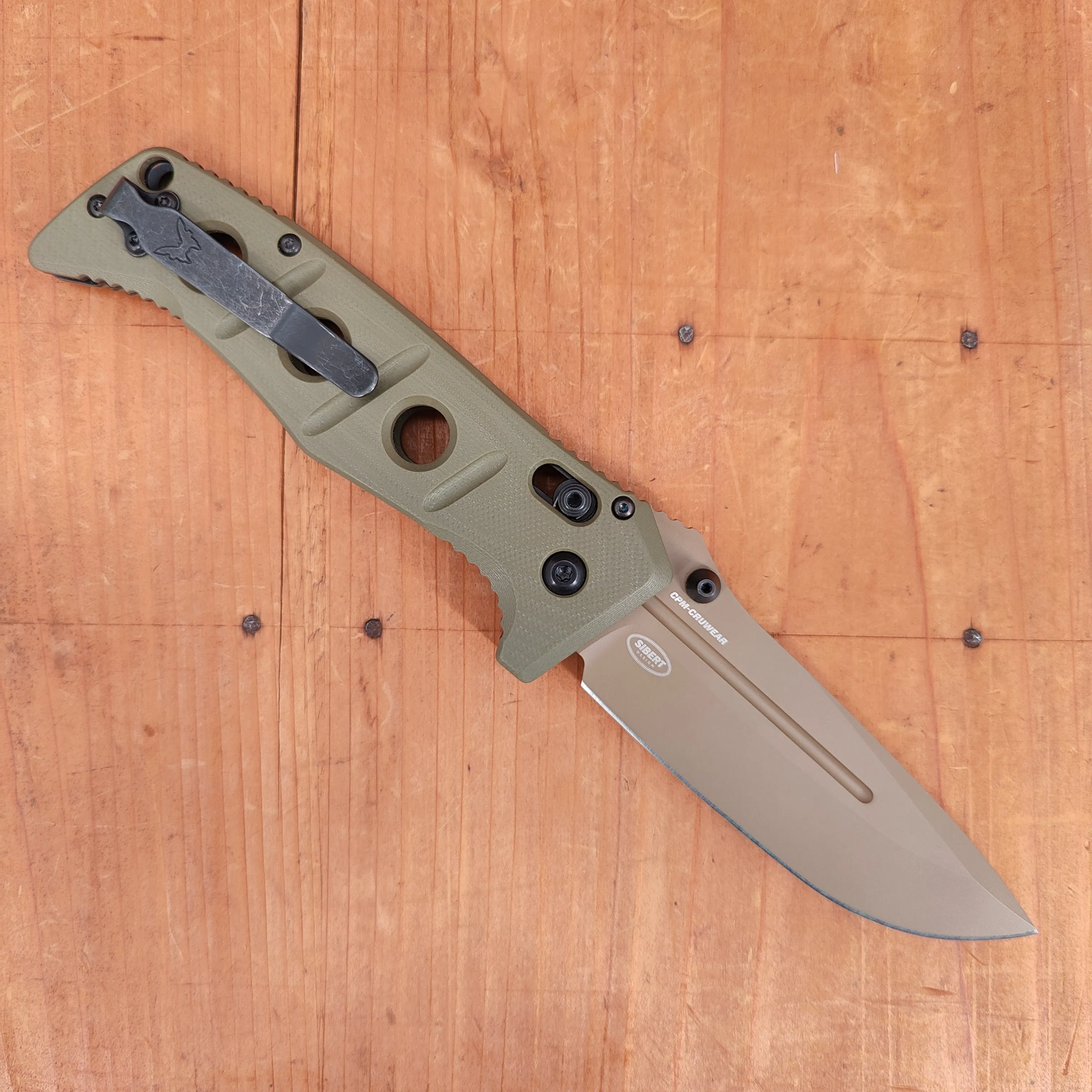 Benchmade 275FE-2 Adamas Drop Point CPM-Cruwear AXIS Lock Olive Drab G10 Handle