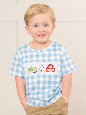 Blue Gingham Farm Life Shirt