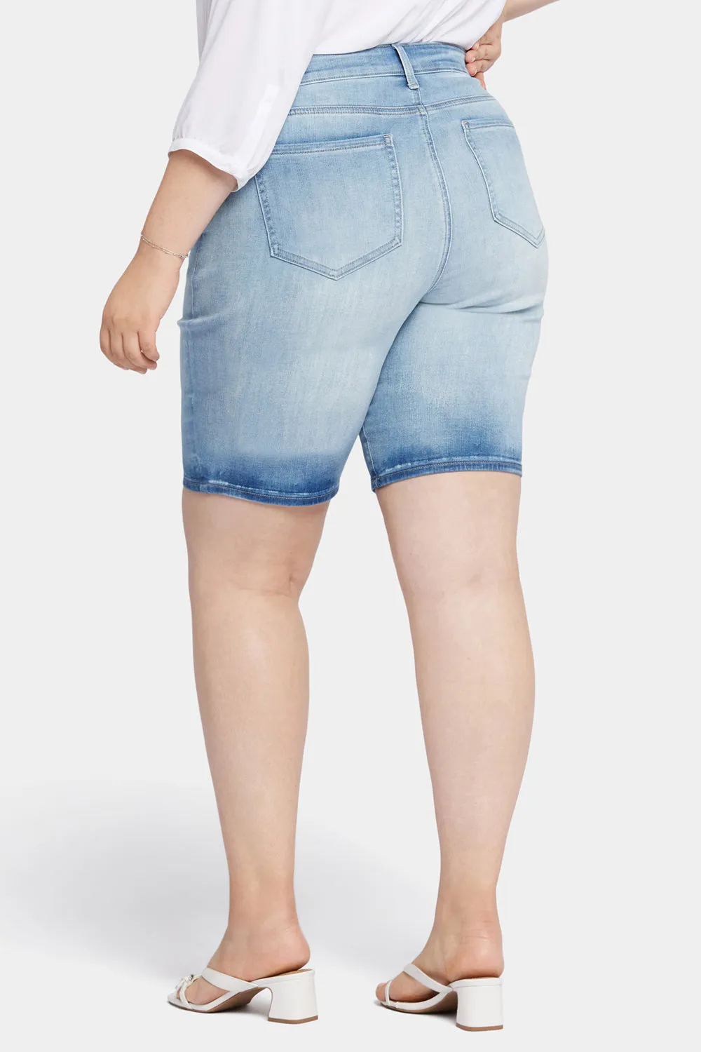 Briella 11 Inch Denim Shorts In Plus Size - New Wave