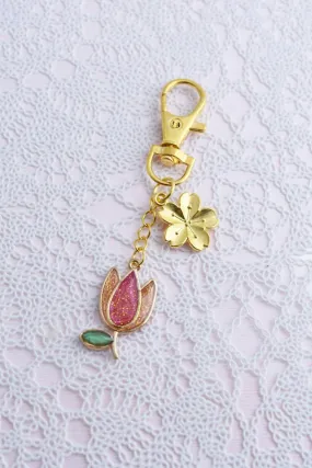 Butterfly Dream Spring Tulip Keychain