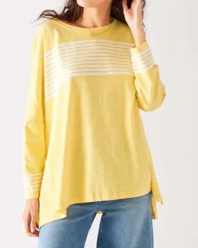 Catalina Sun Kissed Slub Tee in Pineapple Stripe