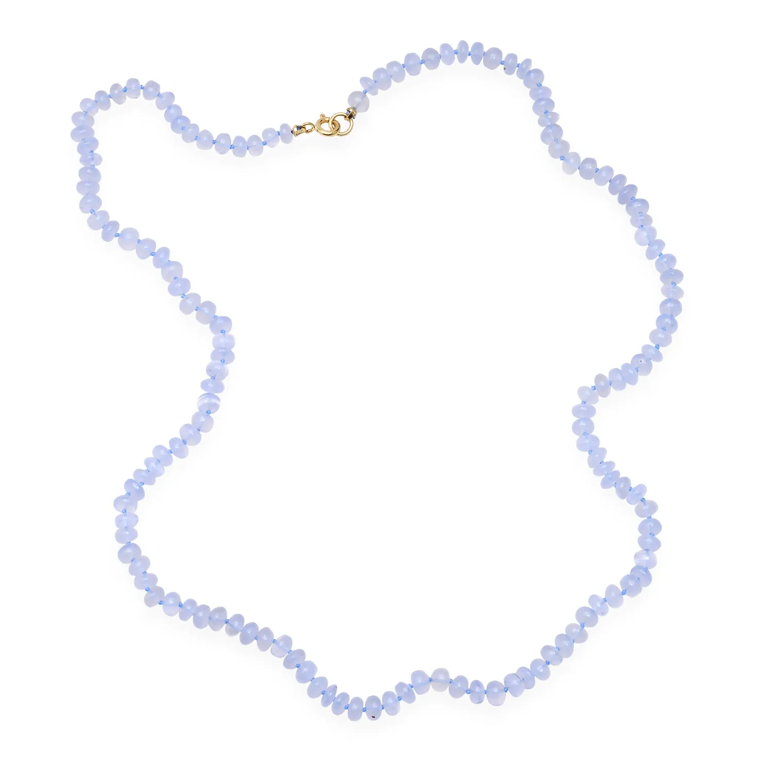 Chalcedony Gemstone Beaded Necklace