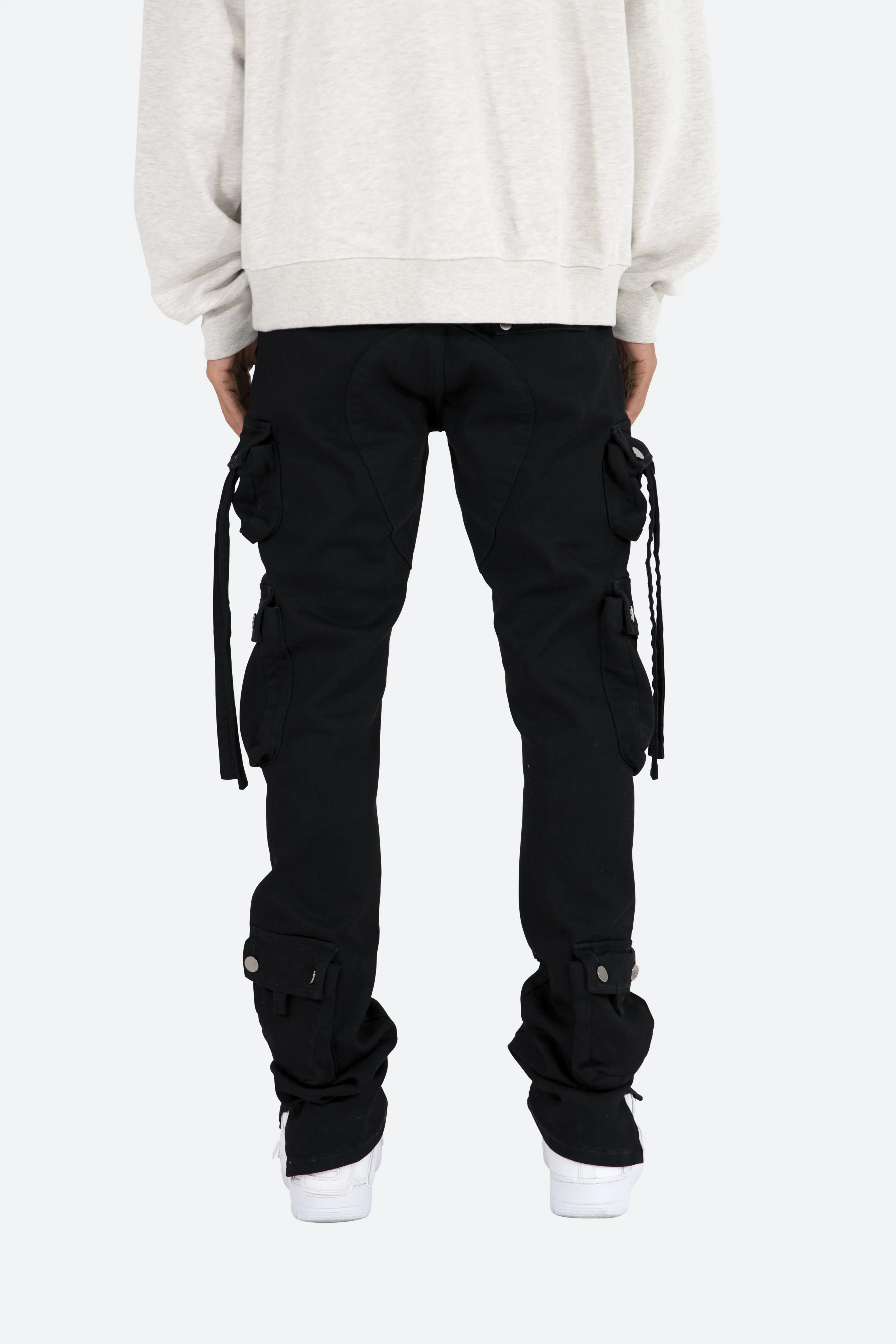 D152 Cargo Straight Denim - Black