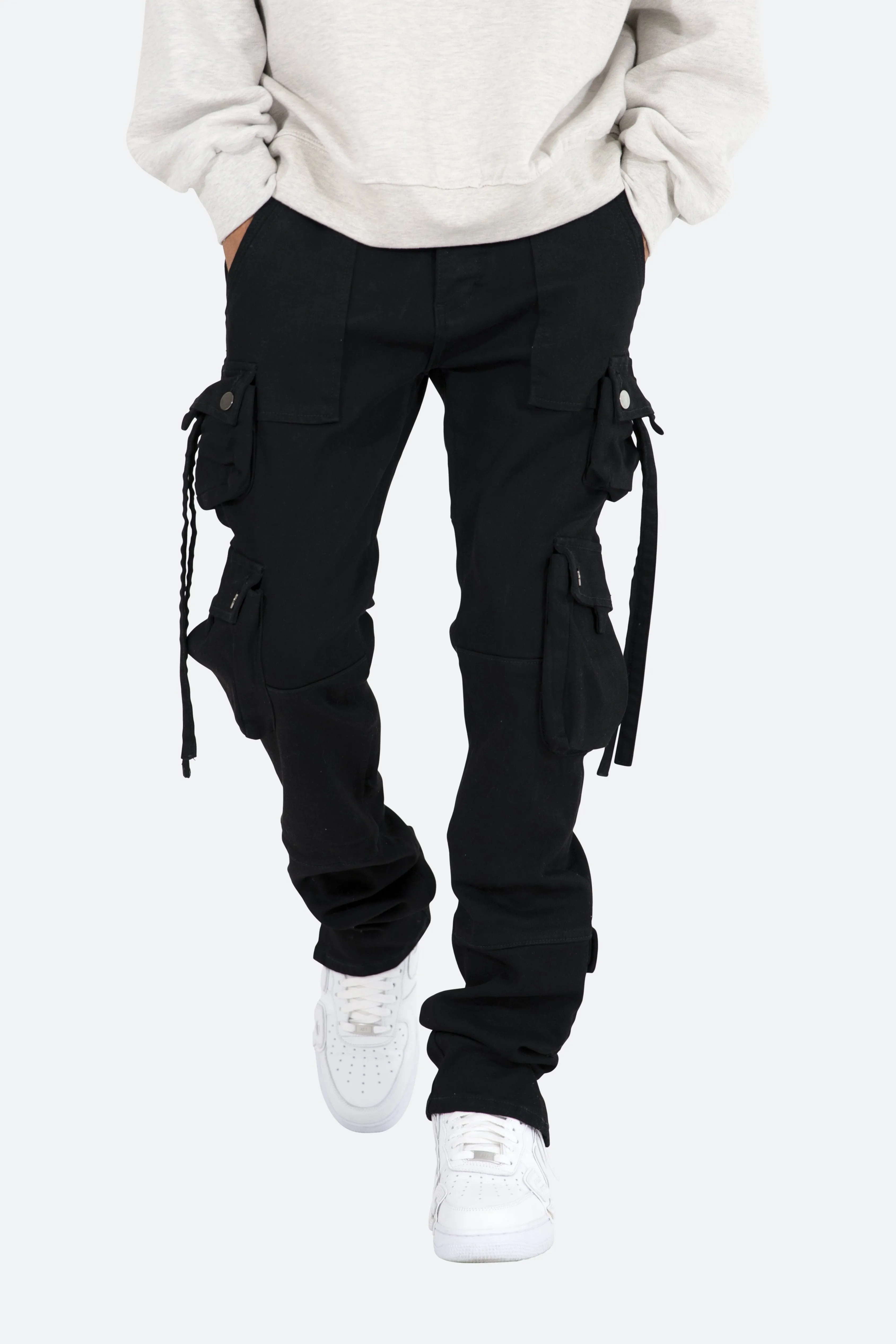 D152 Cargo Straight Denim - Black