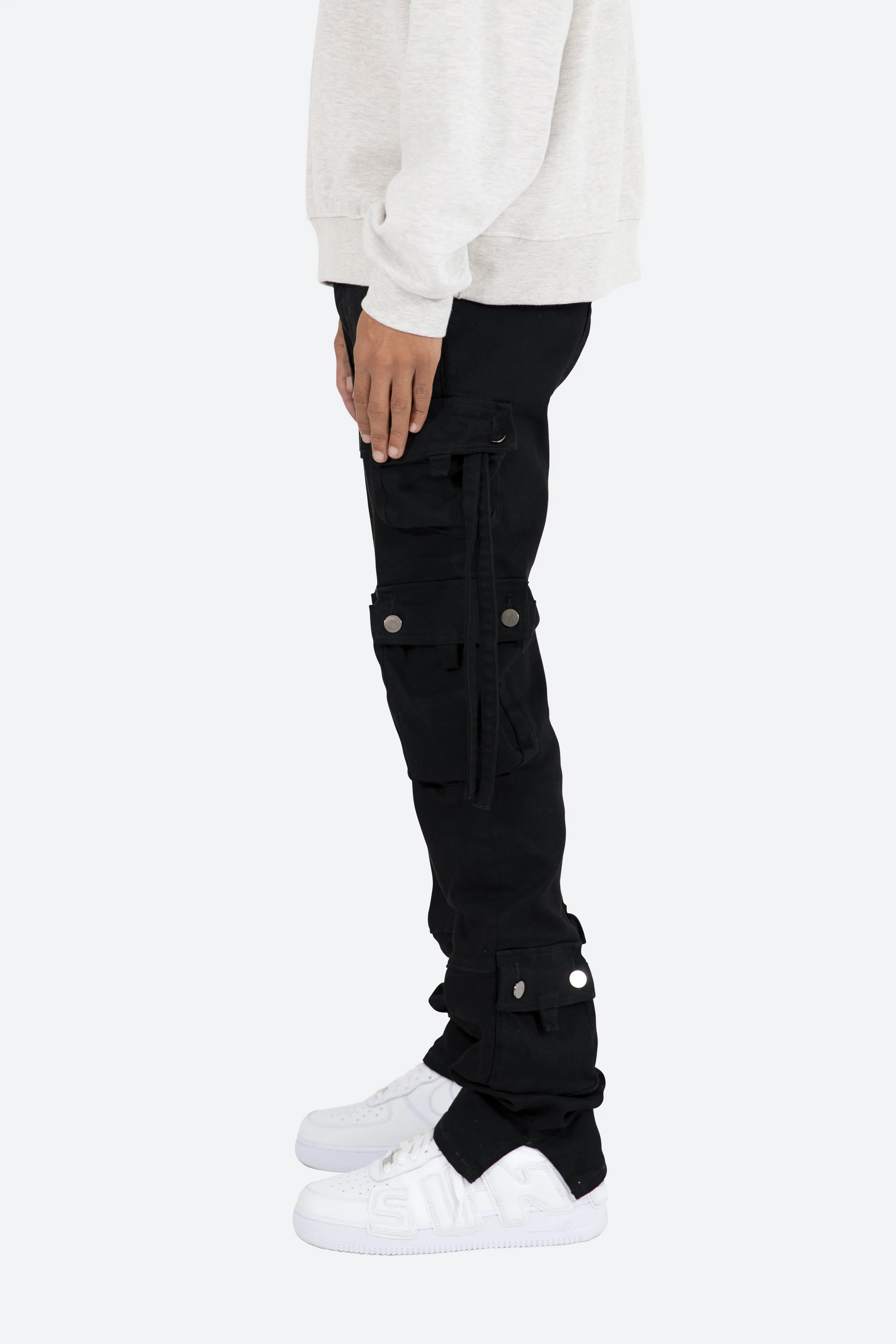 D152 Cargo Straight Denim - Black