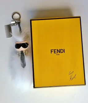 Fendi Mini Karlito Snow White with Silver Comb