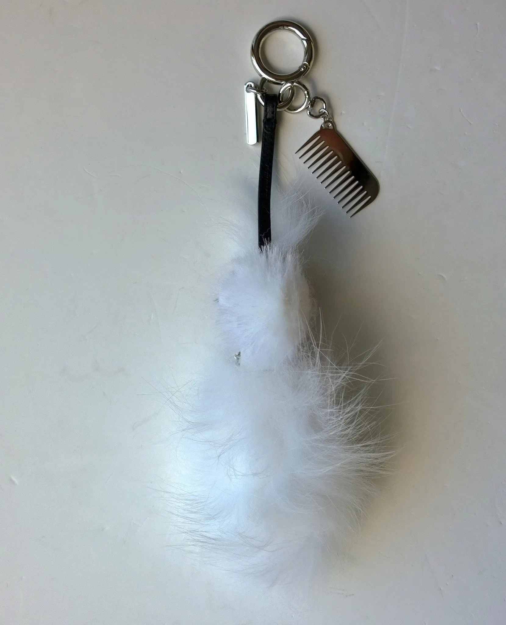 Fendi Mini Karlito Snow White with Silver Comb