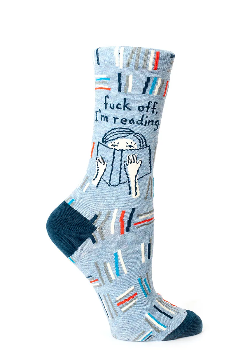 Fuck Off I'm Reading Crew Socks