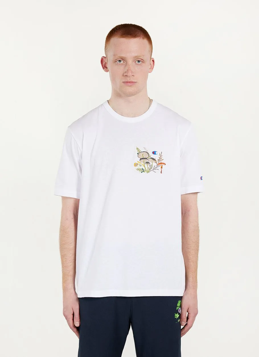 Fungus Pals T Shirt | Champion and Percival | White