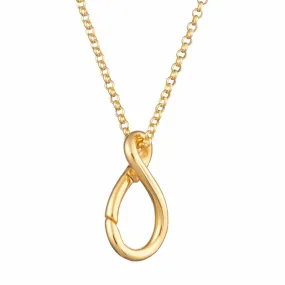 Gold Plated Infinity Charm Collector Necklace