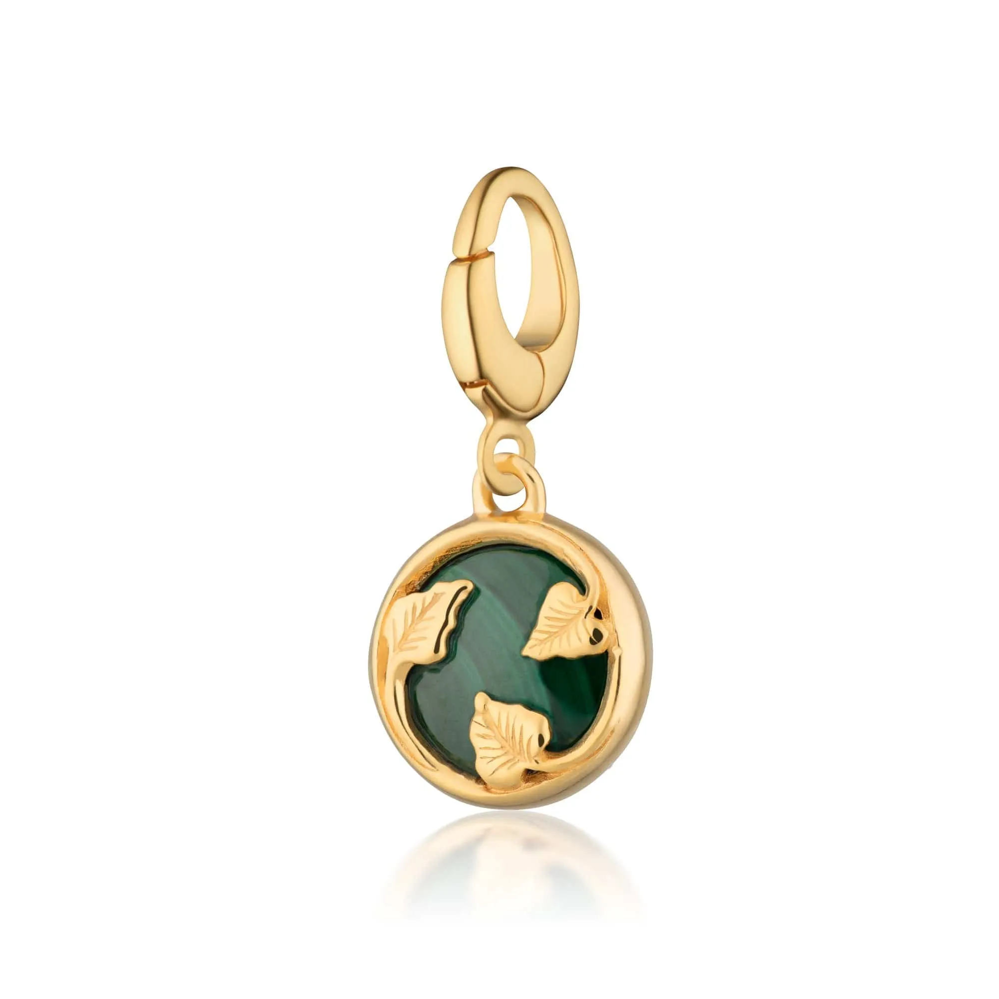 Gold Plated Malachite Healing Stone Charm (Healing)