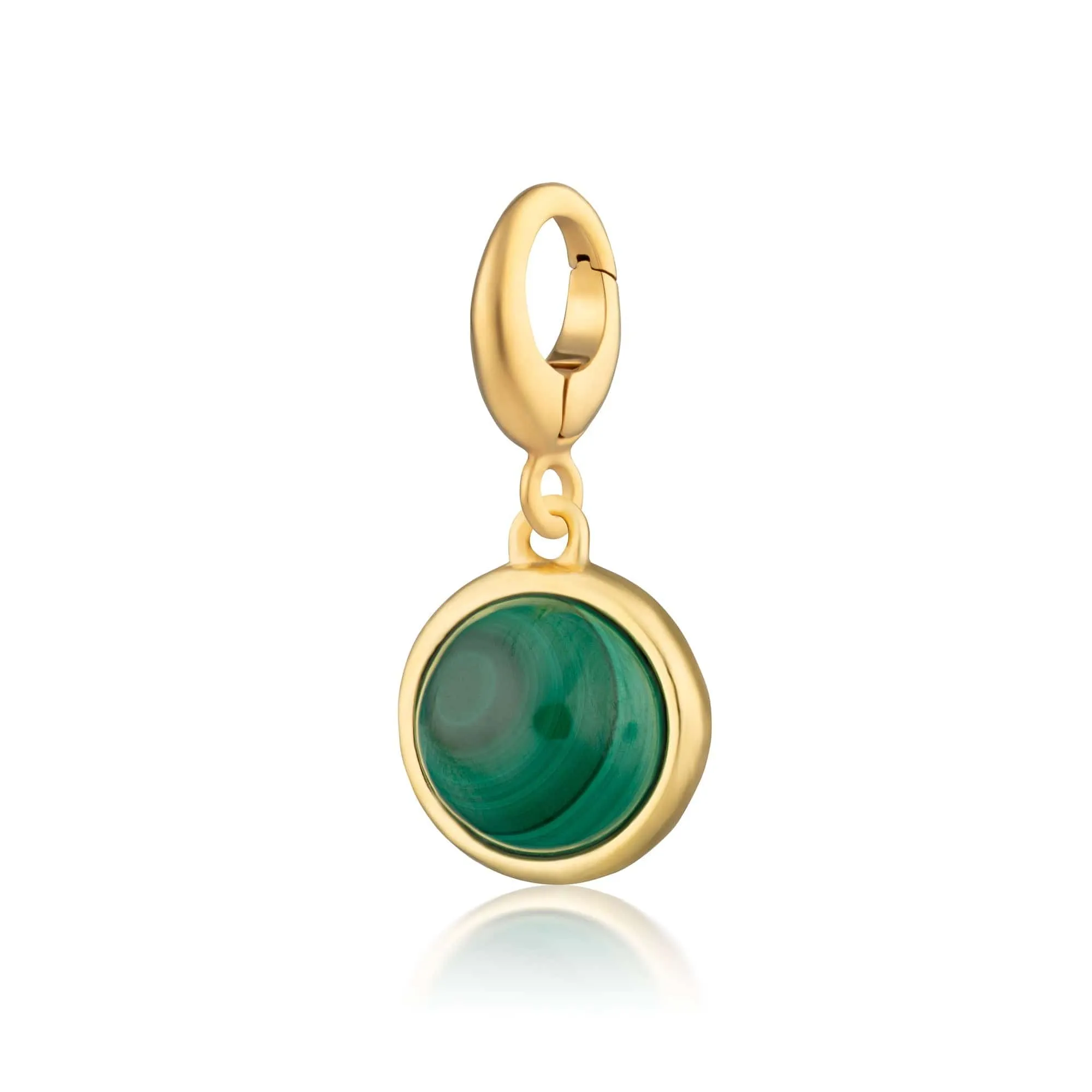 Gold Plated Malachite Healing Stone Charm (Healing)