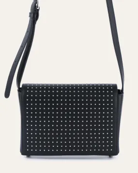 HUGO CROSS BODY BAG BLACK LEATHER