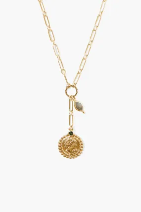 Josephine Coin Necklace Yellow Gold