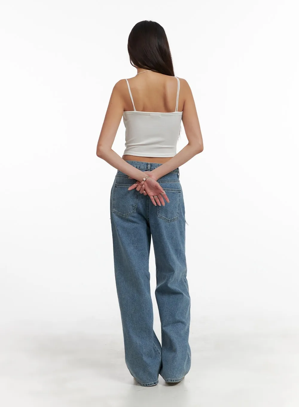 Layered Wide Leg Jeans CA430