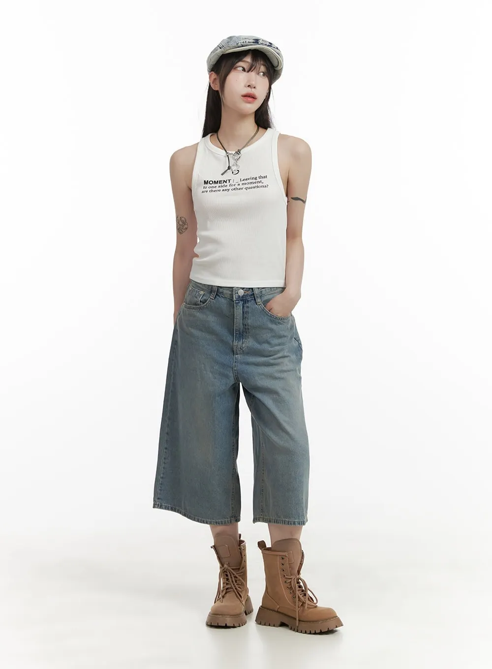 Low Rise Midi Jorts CY407