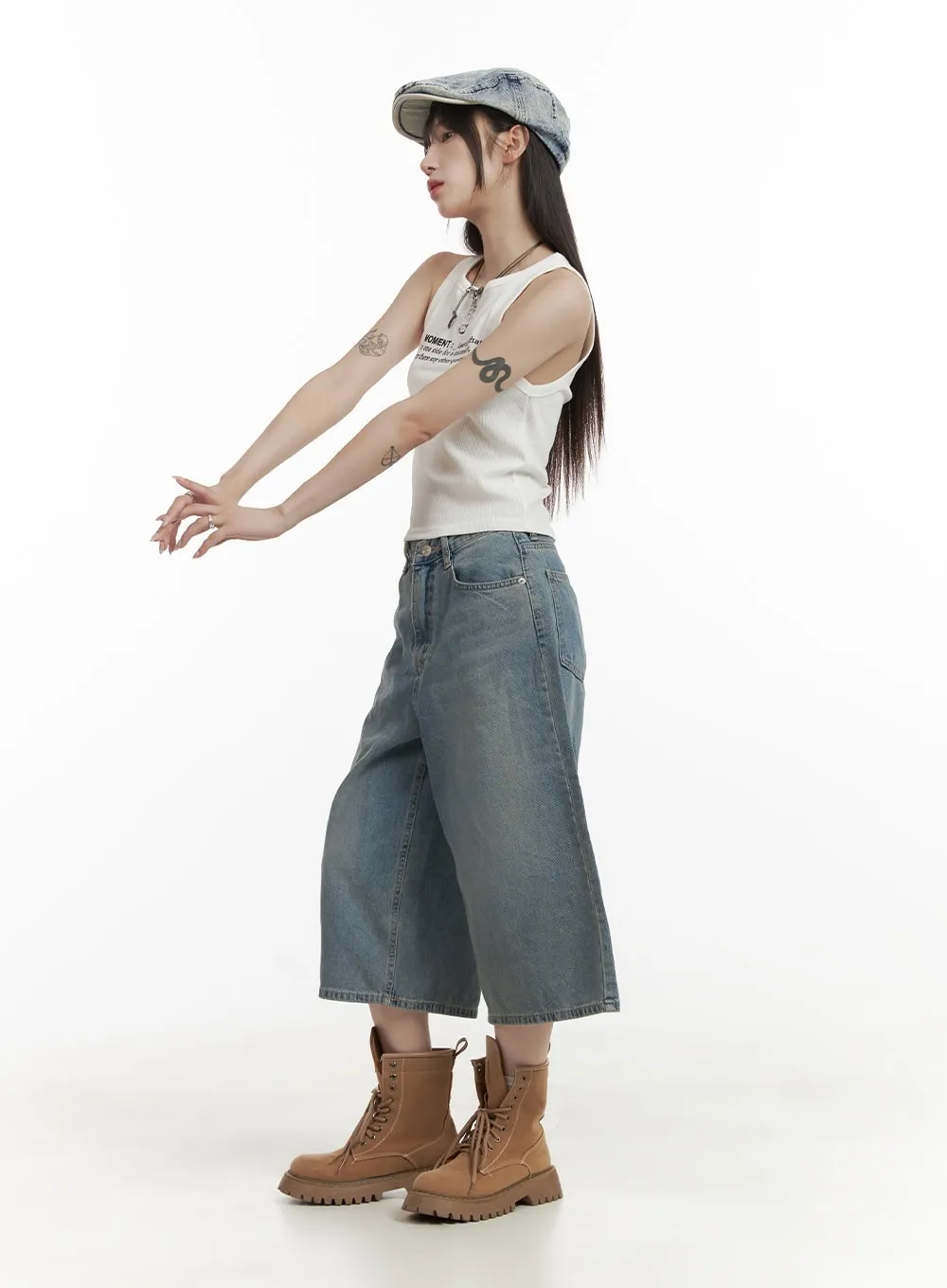 Low Rise Midi Jorts CY407