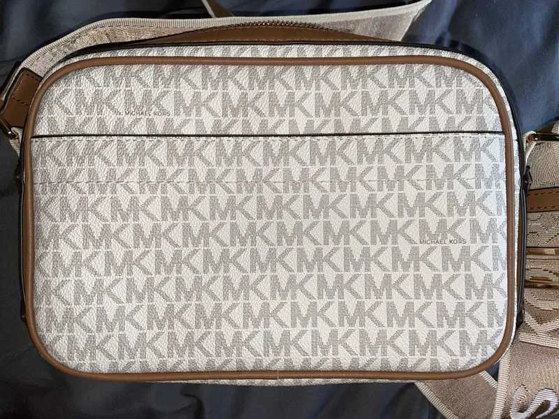 Maeve Large Logo and Faux Leather Crossbody Bag