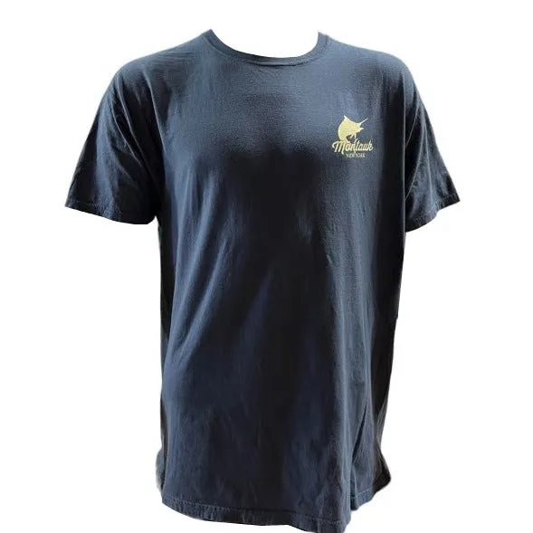 Men's Wild West Montauk The End Marlin Short Sleeve Tee Shirt in Grey