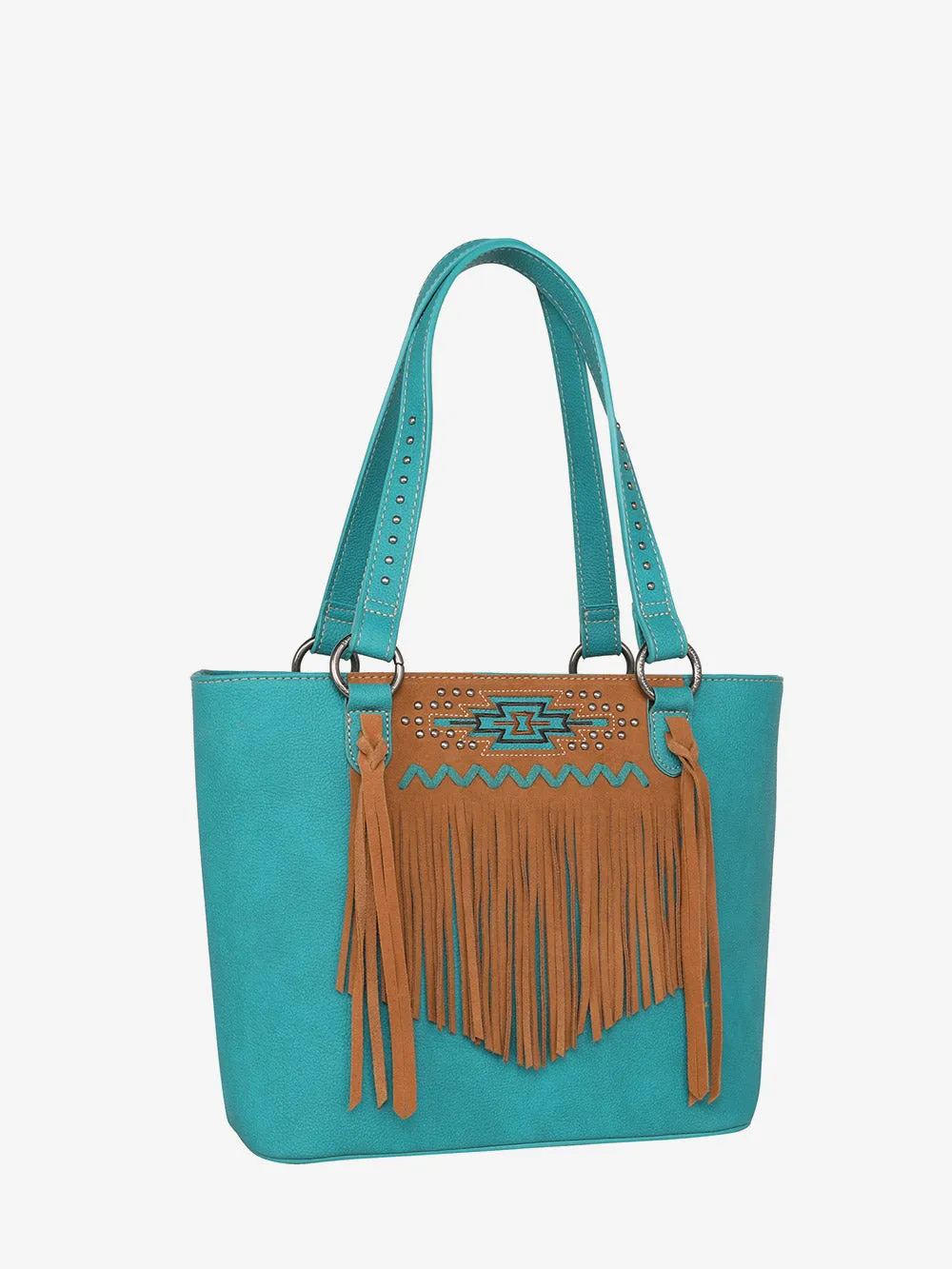 Montana West Aztec Embroidery Tassel Concealed Carry Tote