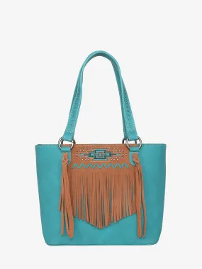 Montana West Aztec Embroidery Tassel Concealed Carry Tote