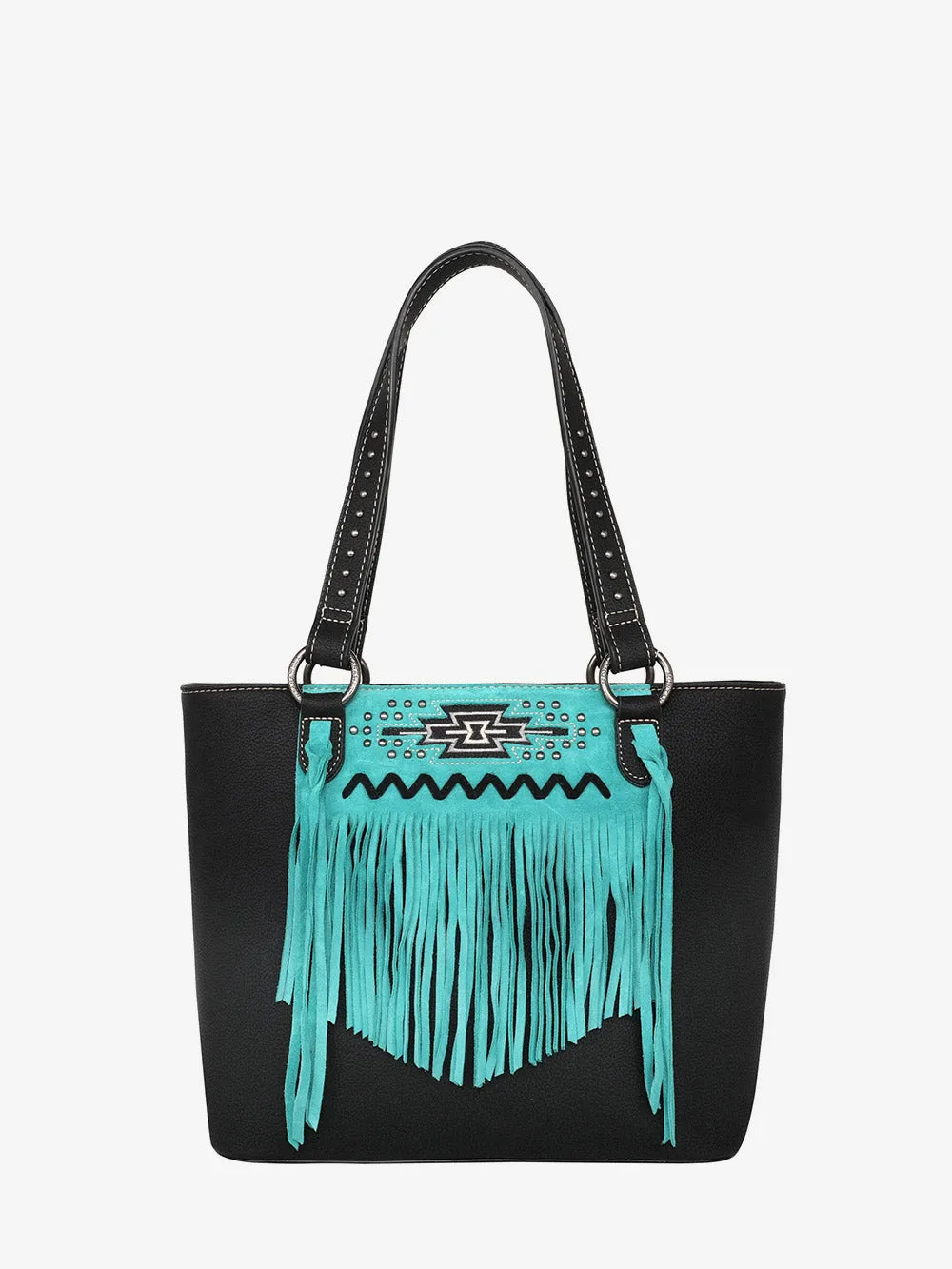 Montana West Aztec Embroidery Tassel Concealed Carry Tote