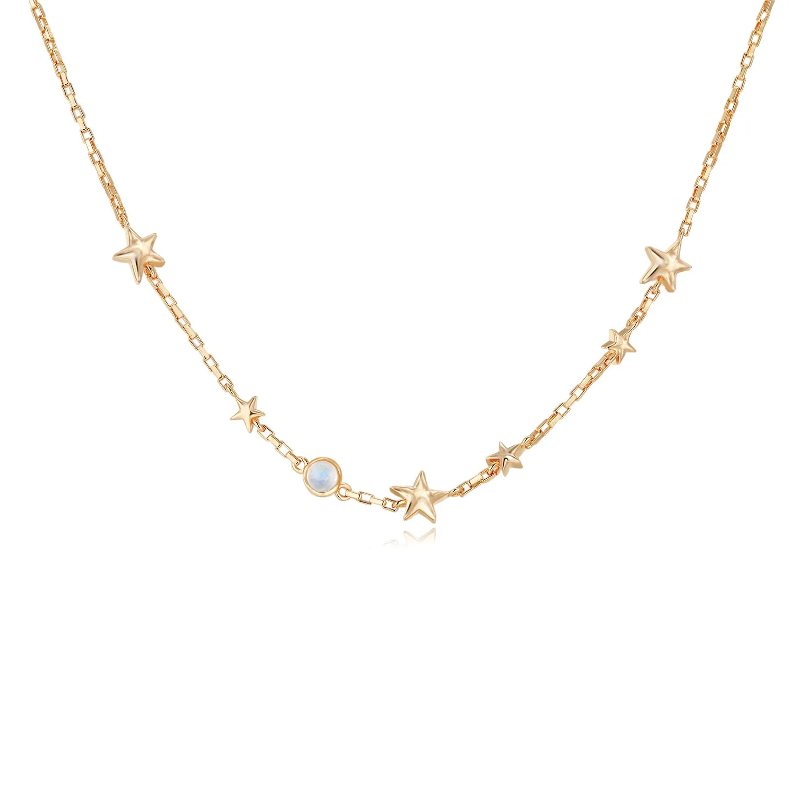 Moonstone Gold Star Choker- Lonely Planet