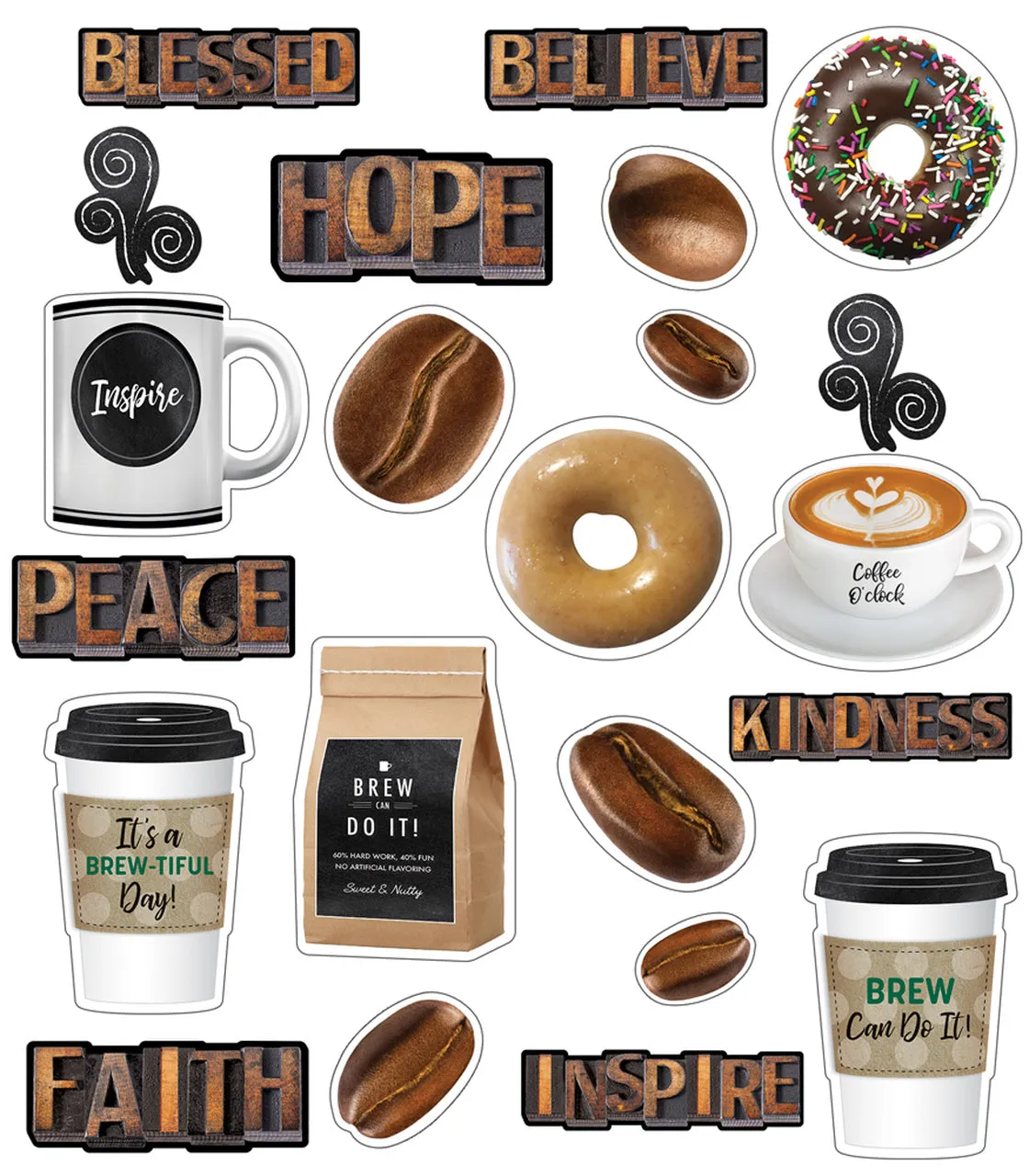 'Morning Motivators' Mini Bulletin Board Set-Industrial | Cafe | UPRINT | Schoolgirl Style