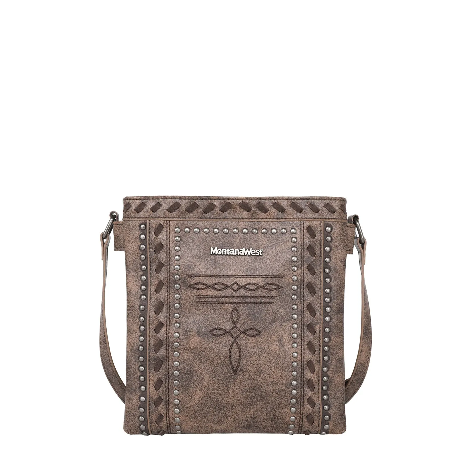 MW1124G-9360 Montana West Whipstitch Collection Concealed Carry Crossbody