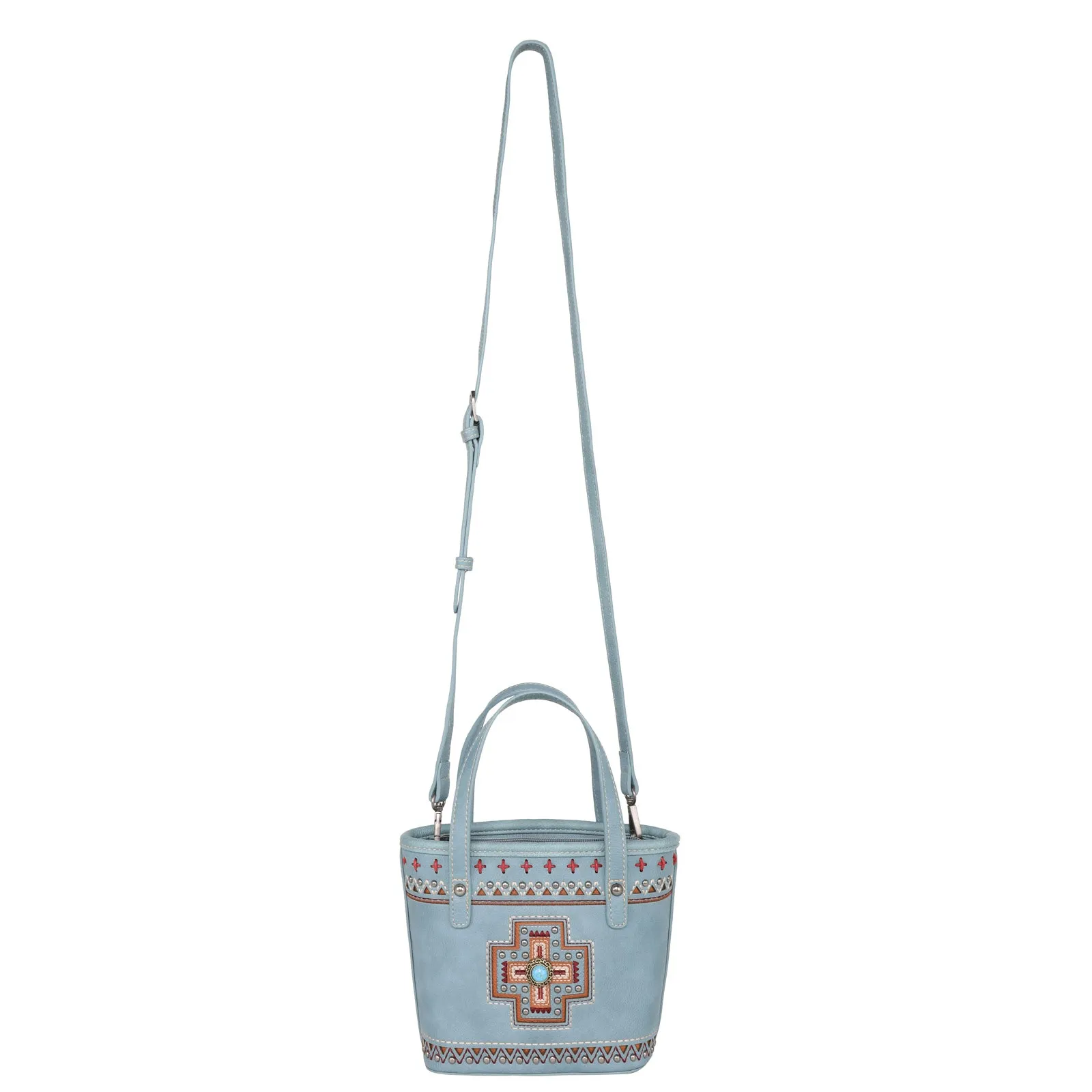 MW1199-923 Montana West Concho Collection Small Tote/Crossbody