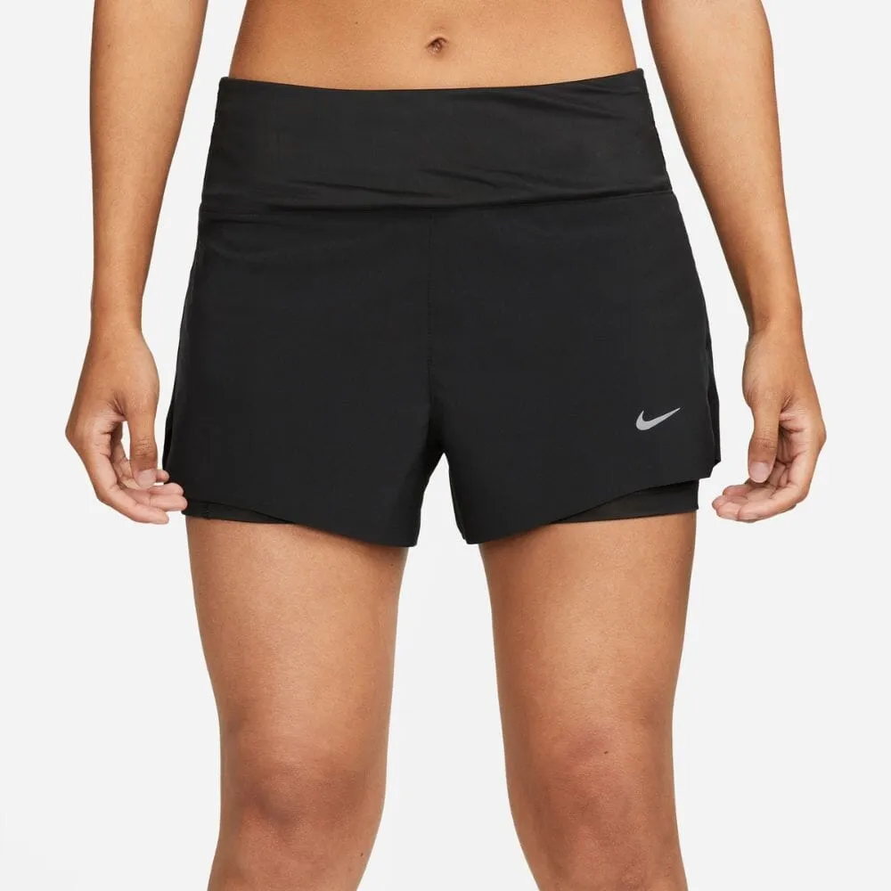 Nike Women's Dri-FIT Swift Mid-Rise 3" 2-in-1 Running Shorts with Pockets