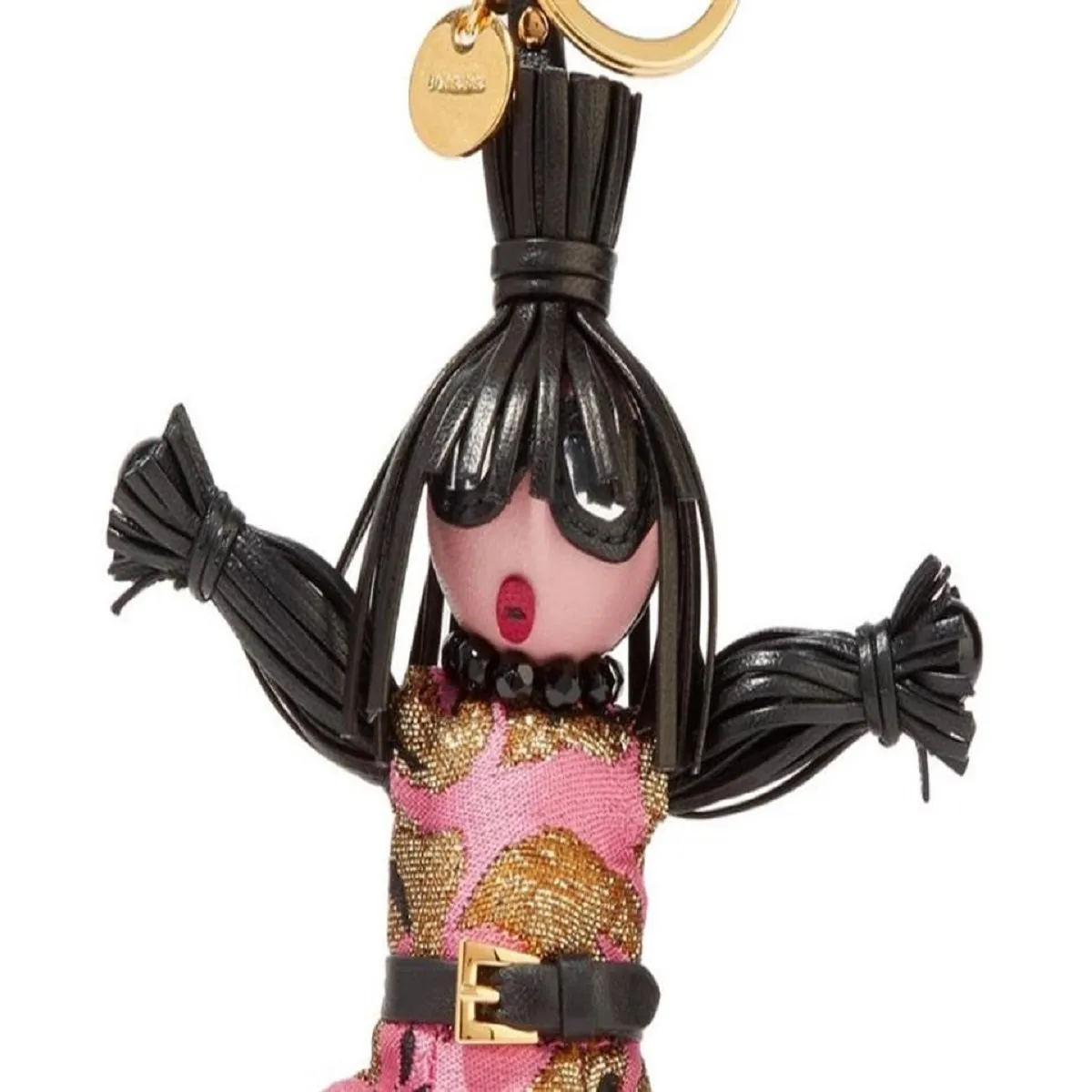 Prada Trick Pelle Rosario Pink Dress Jasmine Doll Keyring Key Charm