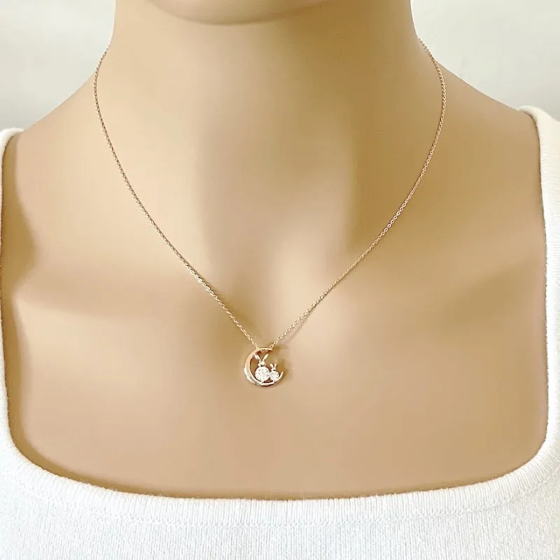 Rabbit Cubic Zirconia Necklace