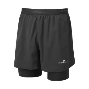 Ronhill | Men's Tech 5" Twin Short - All Black