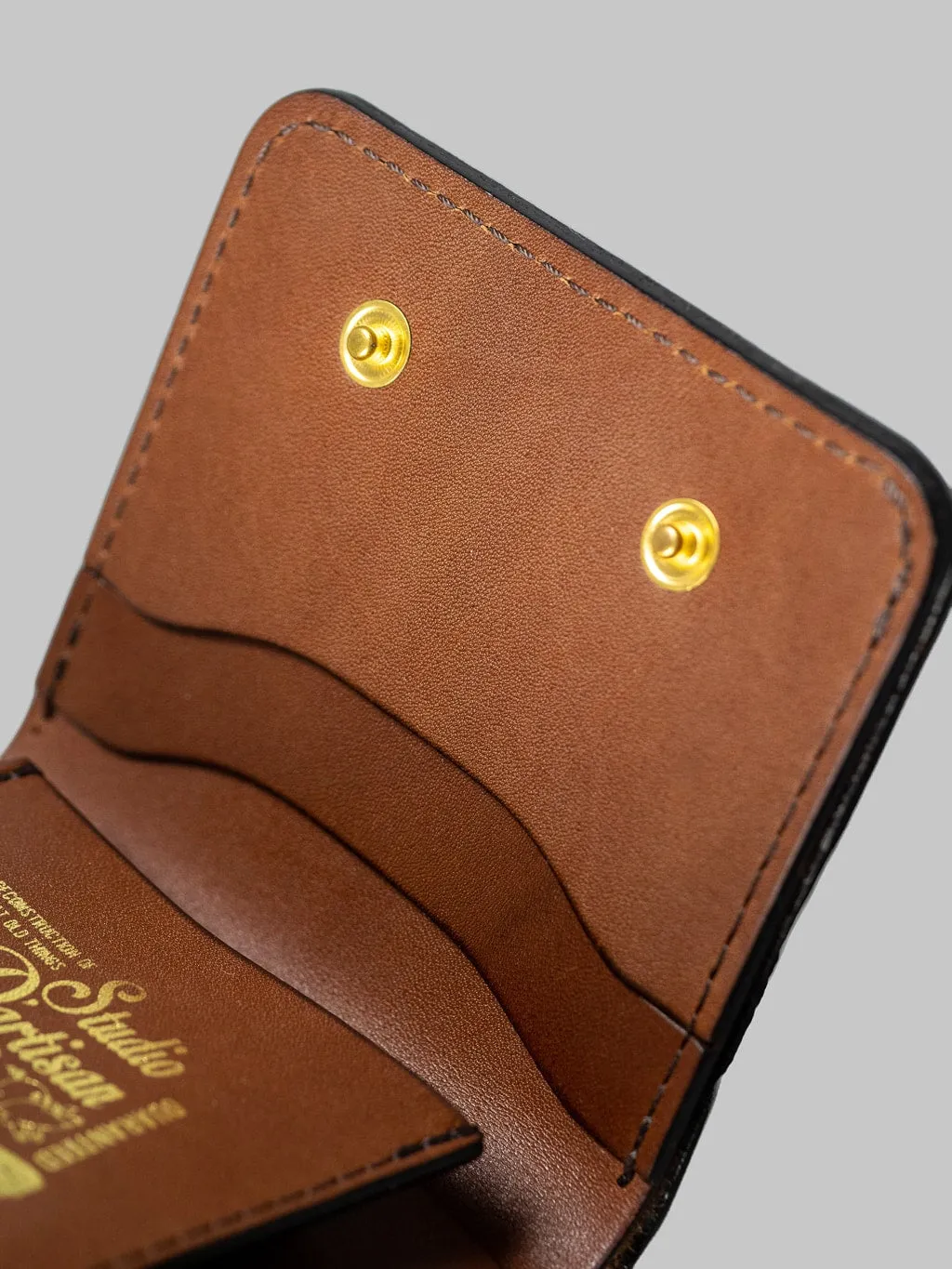 Studio D'Artisan Brown Leather Mini Wallet