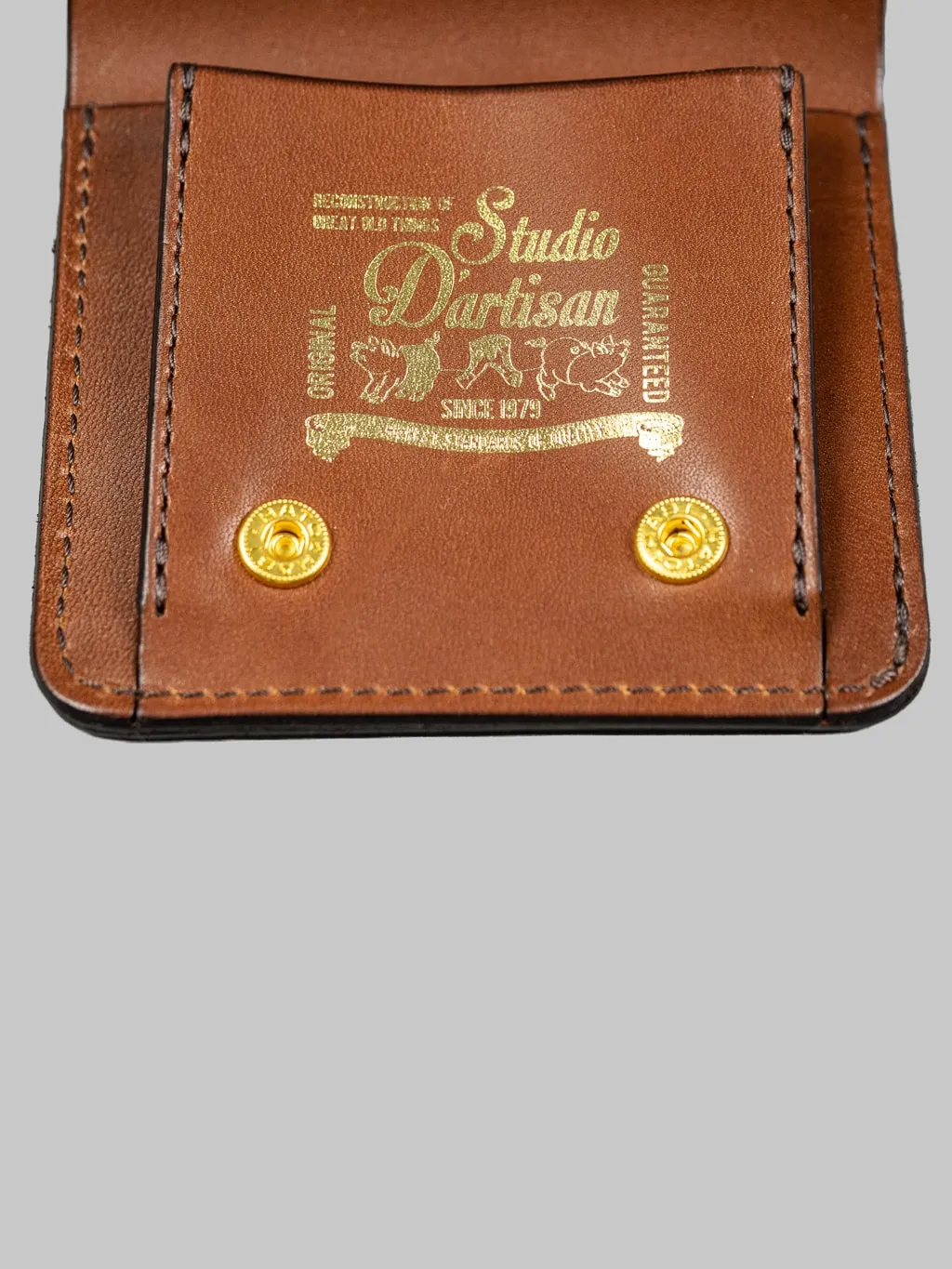 Studio D'Artisan Brown Leather Mini Wallet