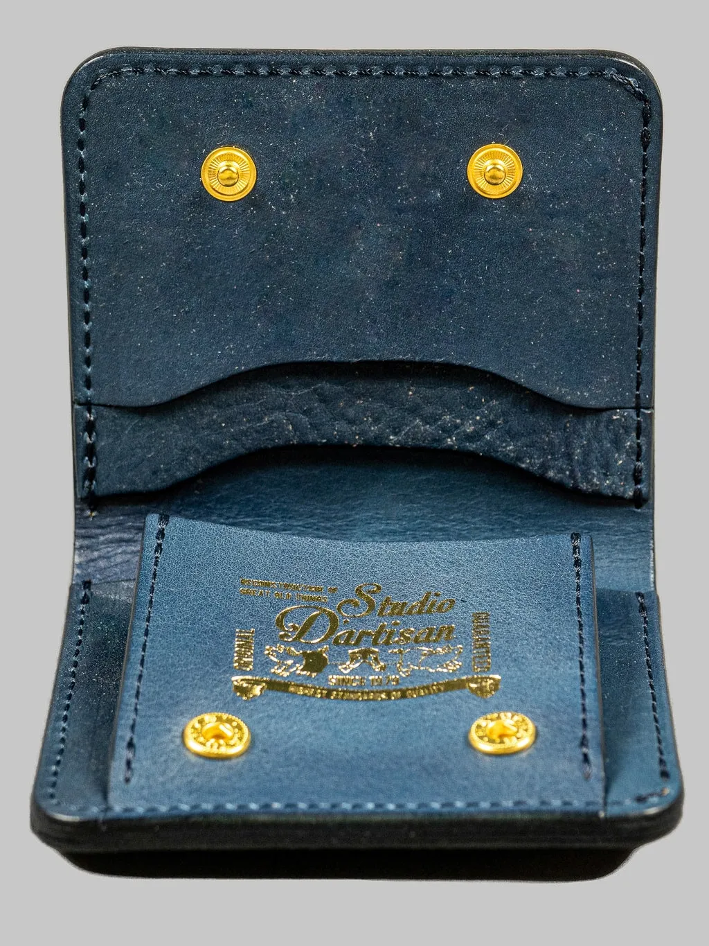 Studio D'artisan Indigo Leather Mini Wallet