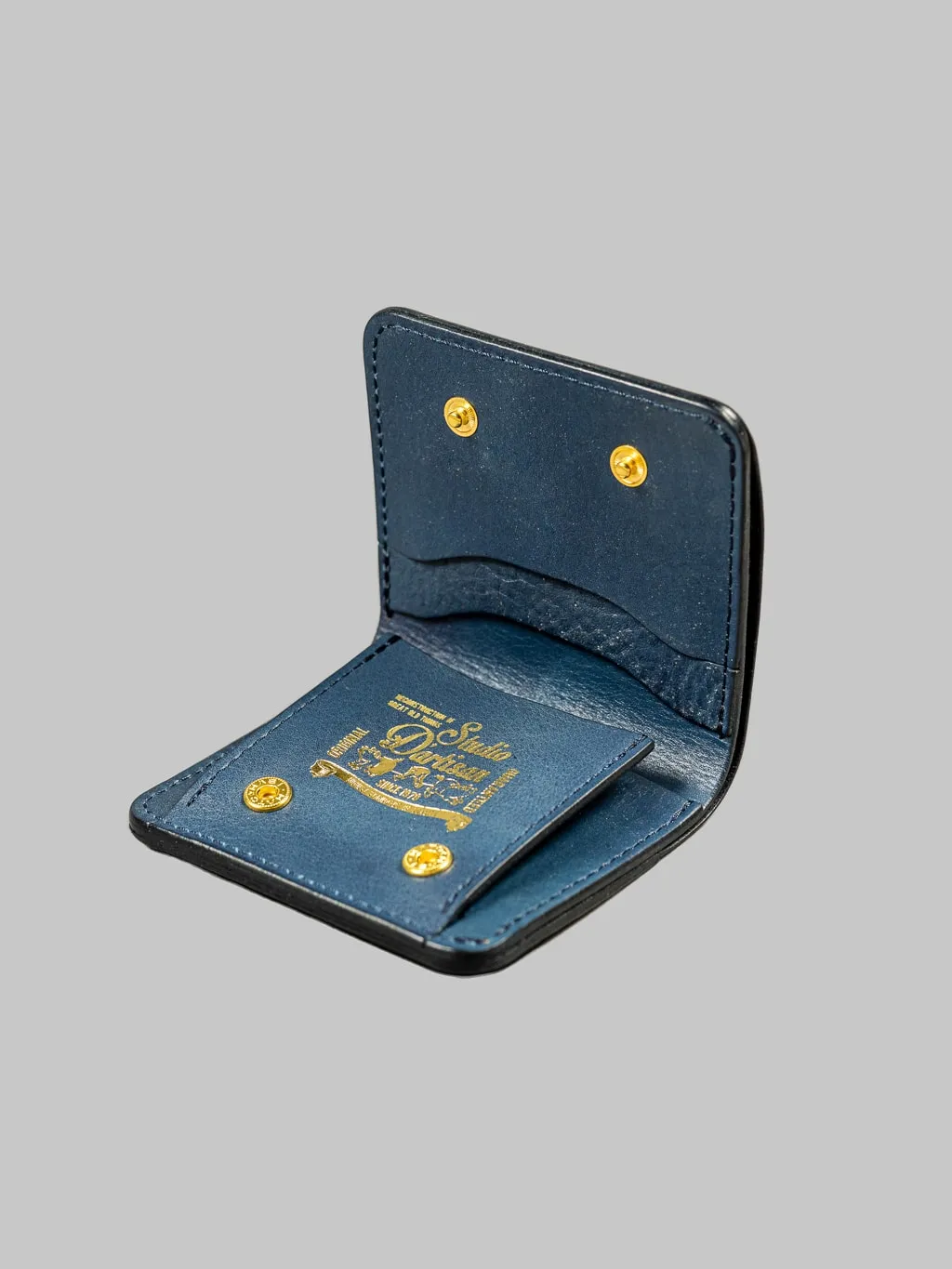 Studio D'artisan Indigo Leather Mini Wallet