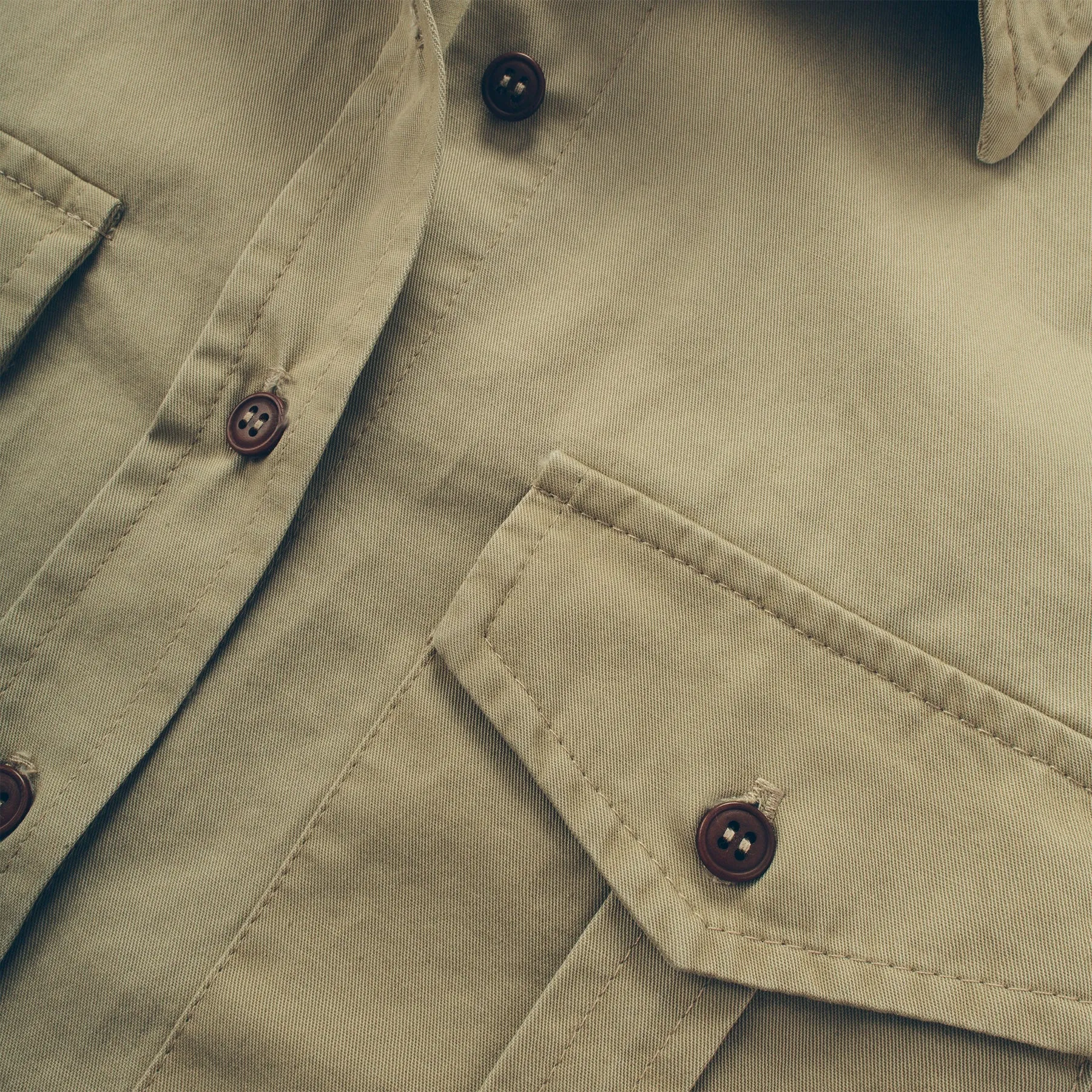 The Andie Shirt in Tan Twill