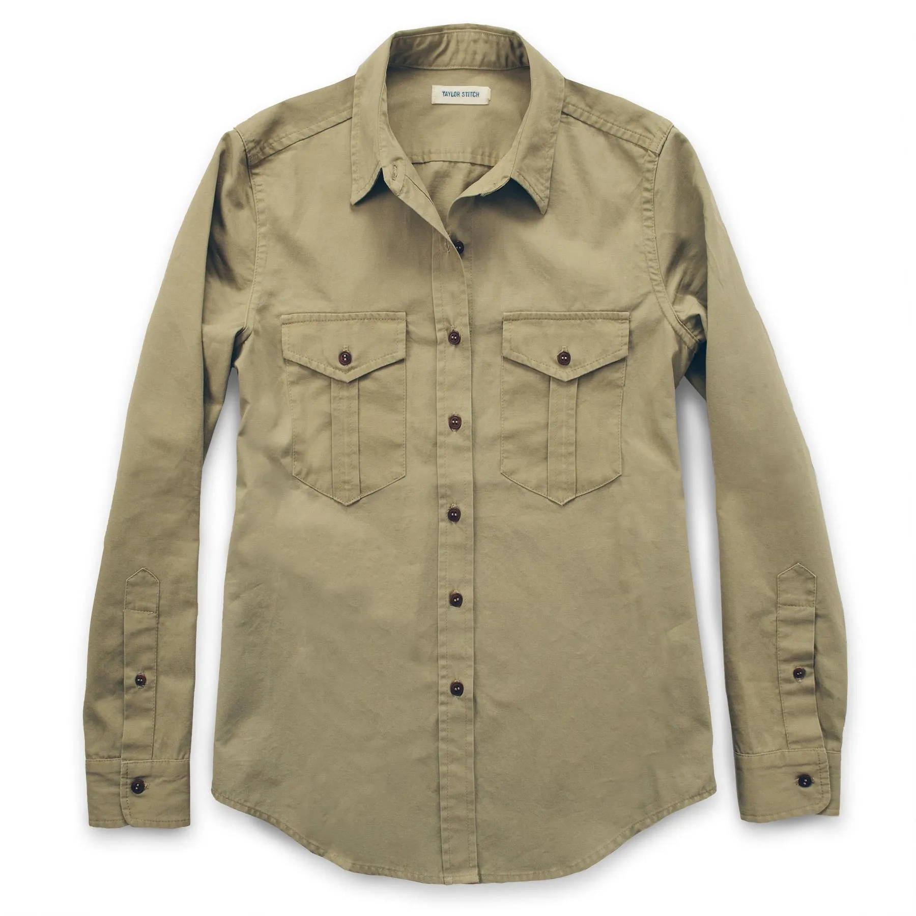 The Andie Shirt in Tan Twill