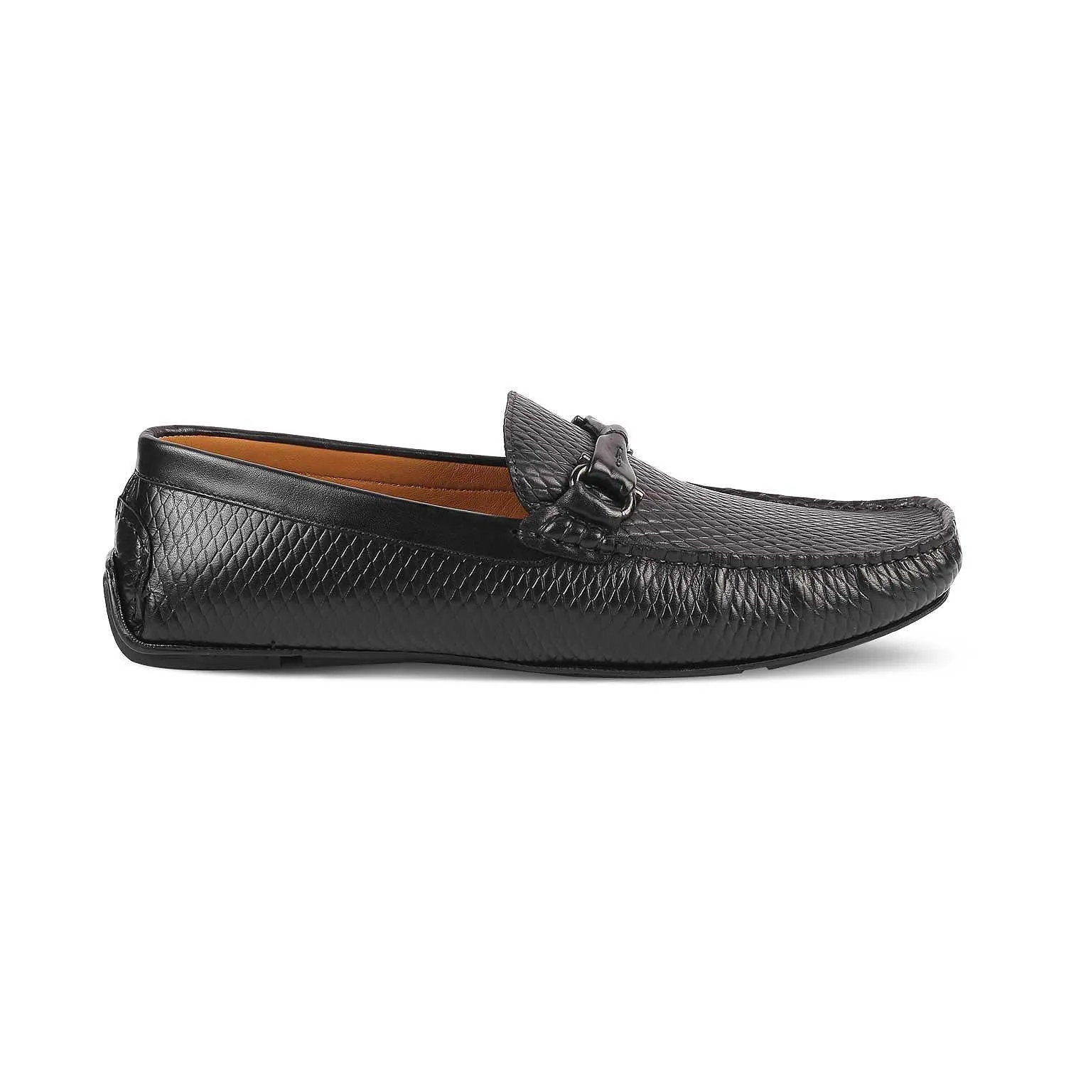 The Cover Black Men's Leather Driving Loafers Tresmode