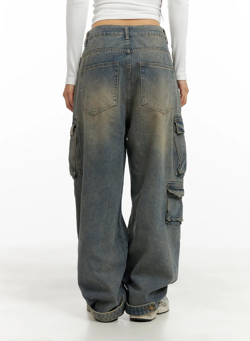 Urban Washed Baggy Cargo Pants CA424