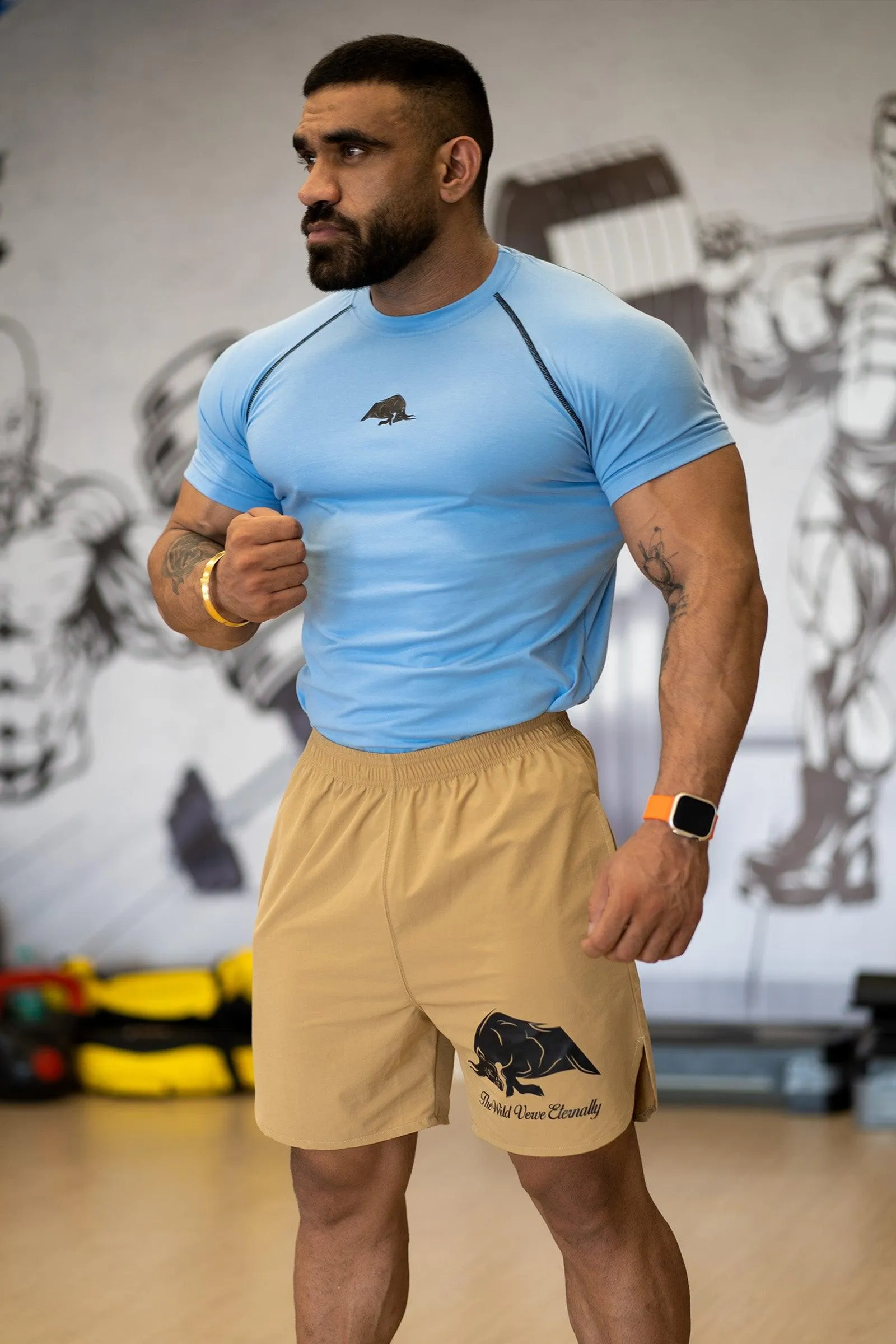 Wild Verve Compression T-shirt (Sky Blue)